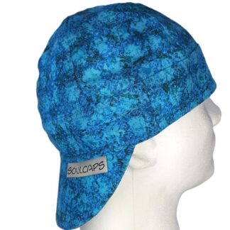 Checked Ocean Blues Welding Hat
