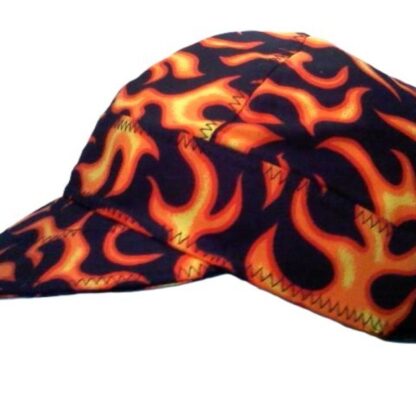 On Fire Orange Flames Welding Hat