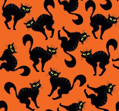 Halloween Creepy Cat Orange Welding Hat - Image 2